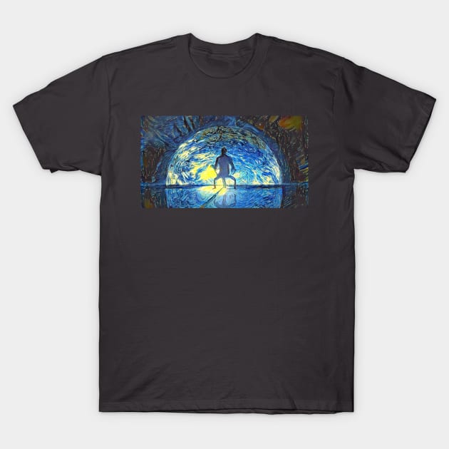 Mass Effect Illusive Man Starry Night T-Shirt by Starry Night